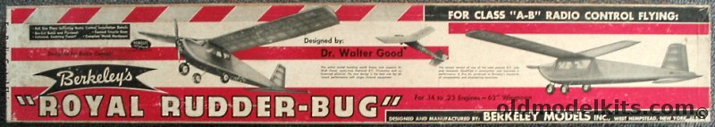 Berkeley Dr. Walter Good's Royal Rudder Bug RC Flying Model Airplane Kit plastic model kit